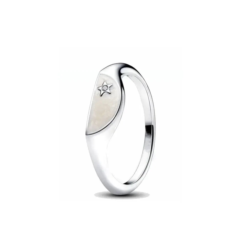 925 Sterling Silver Blue Green Heart Ring | Women's Wedding Band with Zircon