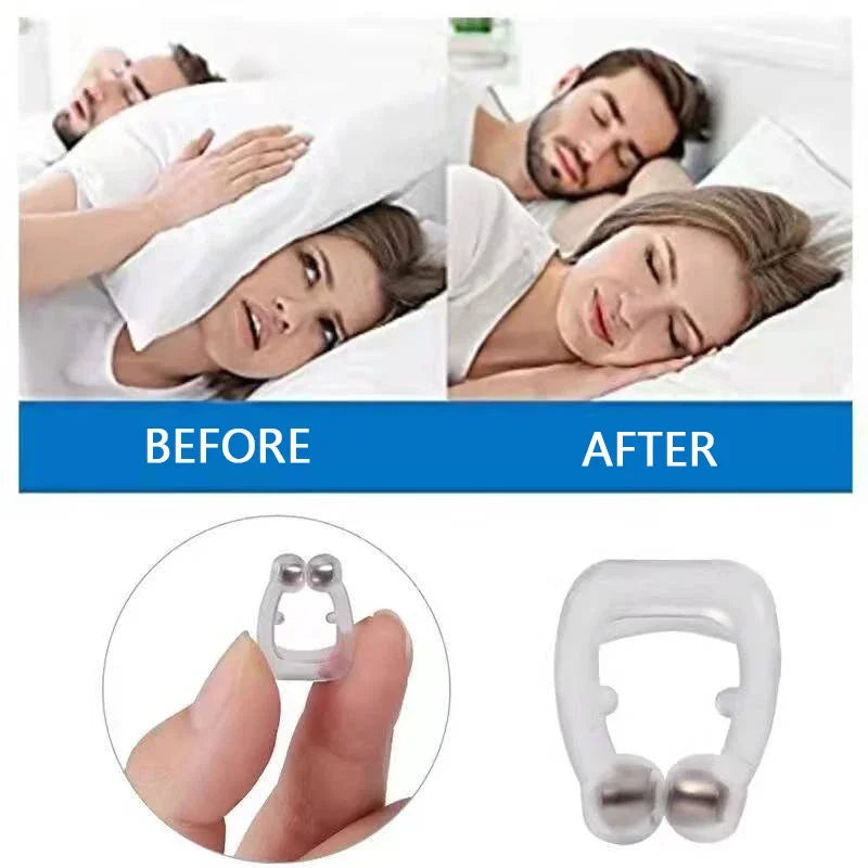 Anti Snore Nose Clip | Magnetic Silicone Sleep Aid for Snoring and Apnea