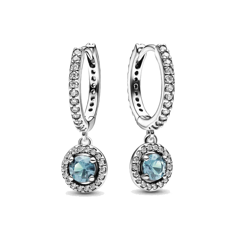 925 Sterling Silver Heart Shaped Zircon Earrings | Charming Girls Jewelry Gift