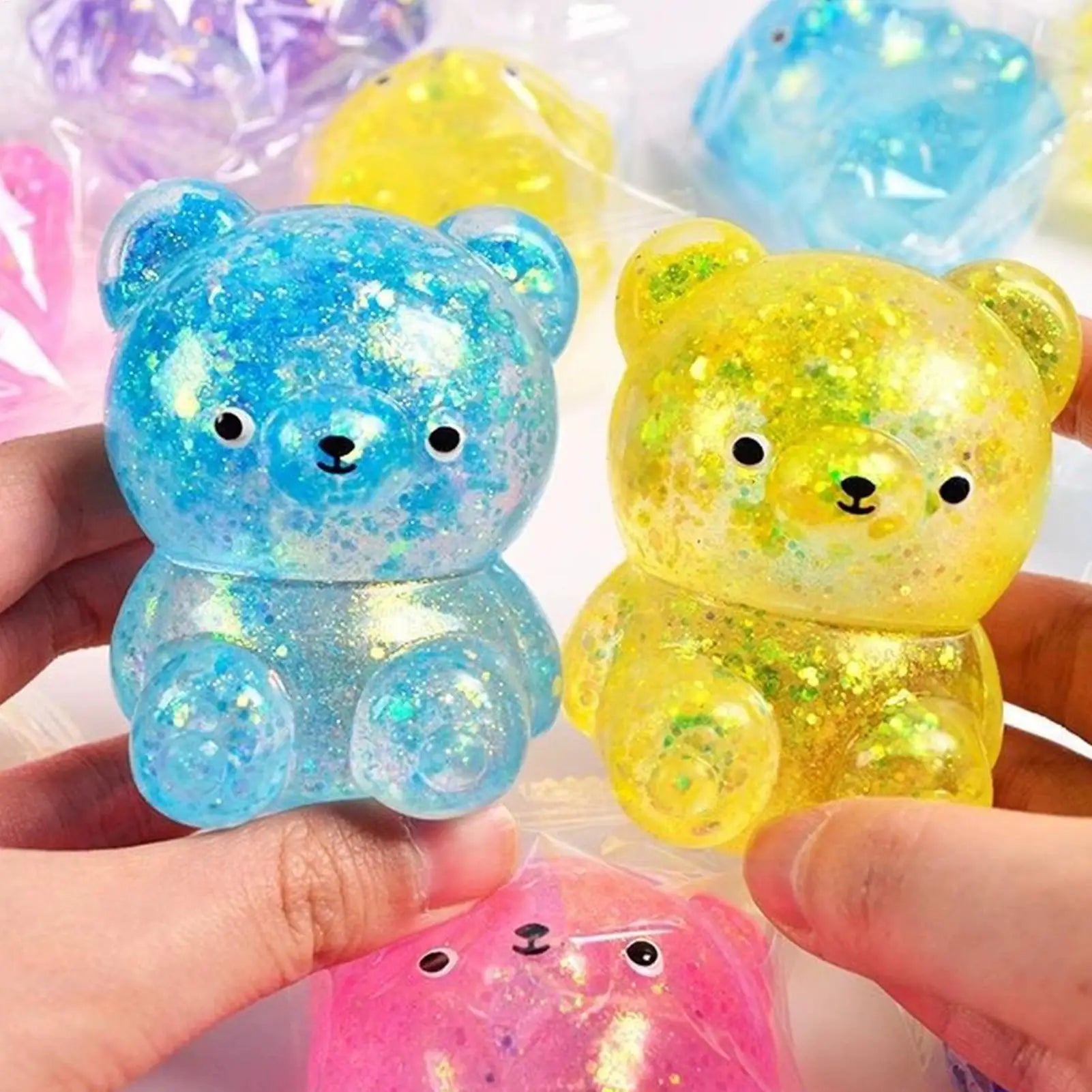 Slow Rising Fidget Bear Toy | Cute Squeeze Animal Stress Relief Gift