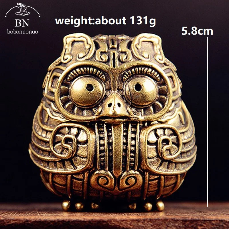 Antique Owl Incense Burner | Vintage Copper Home Decor and Desk Ornament