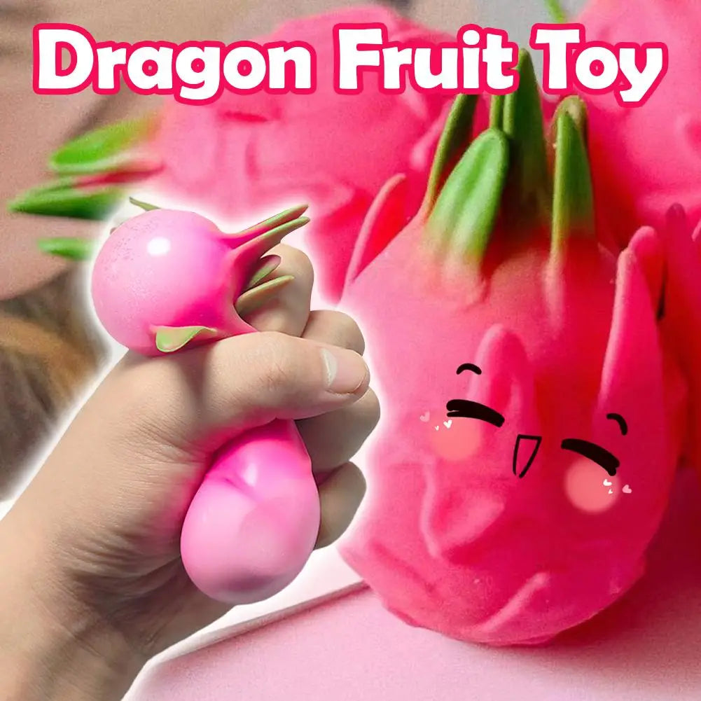 Funny Dragon Fruit Squeeze Ball | Simulation Fruit Squishy Fidget Sensory Toy