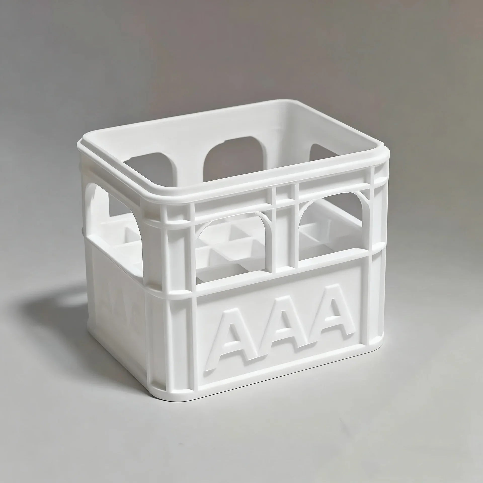 3D Printed Beer Crate Style Stackable Battery Storage Box | AA AAA 18650 21700 9V Organizer