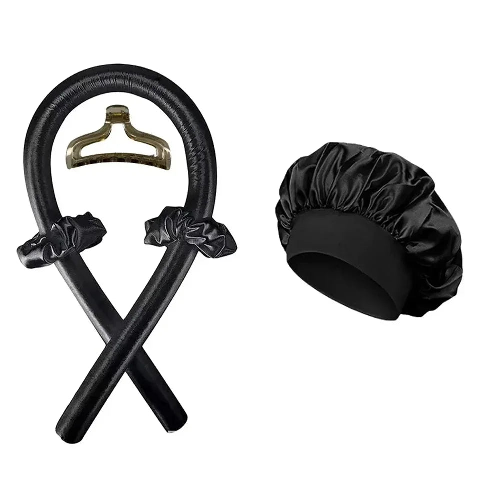 Heatless Curling Rod Set | No Heat Hair Curlers for Long Hair