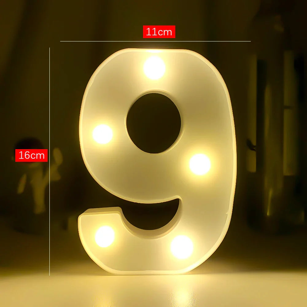 Creative Luminous Letter Night Light | Battery-Powered LED Decor for Parties