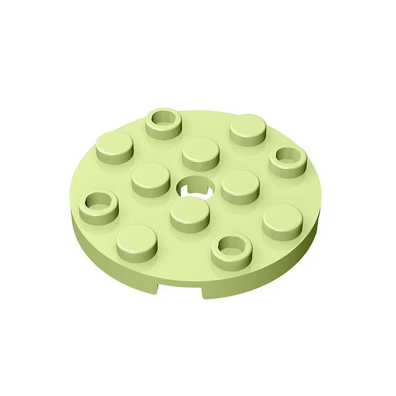 Gobricks GDS-841 Round Plate 4x4 with Hole | Compatible Building Block for DIY Creations