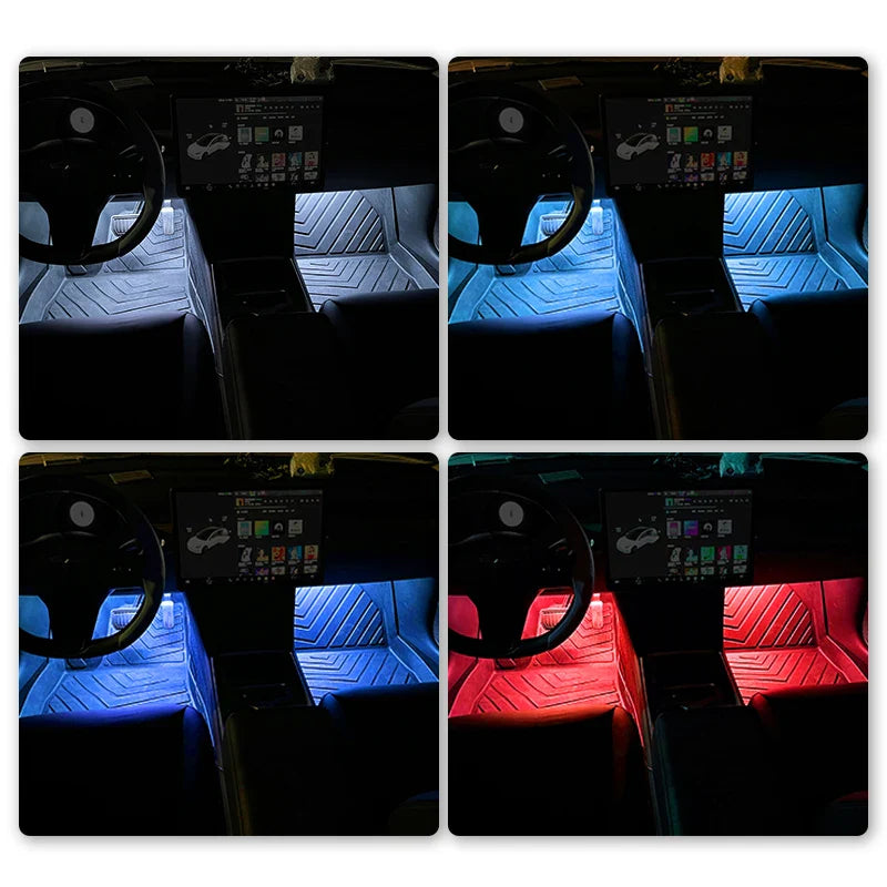 12V Car Interior Ambient Mood Light | 9 LED USB Atmosphere Lamp for Auto