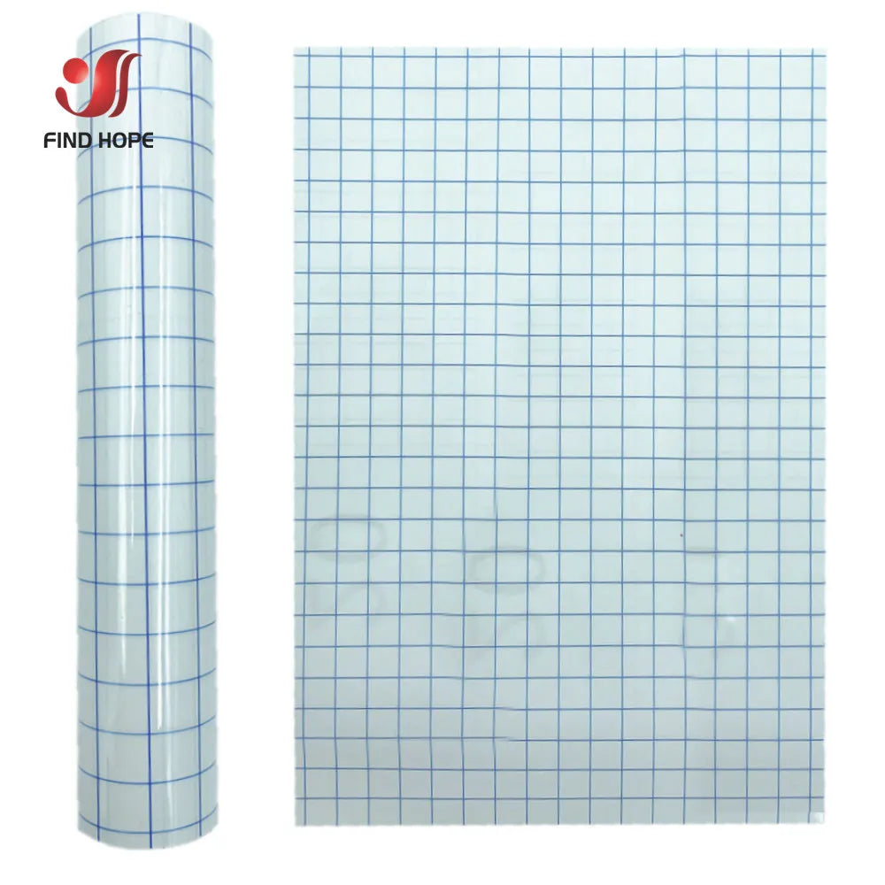 Clear Vinyl Transfer Paper Tape with Alignment Grid | Application Tape for Vinyl Decals