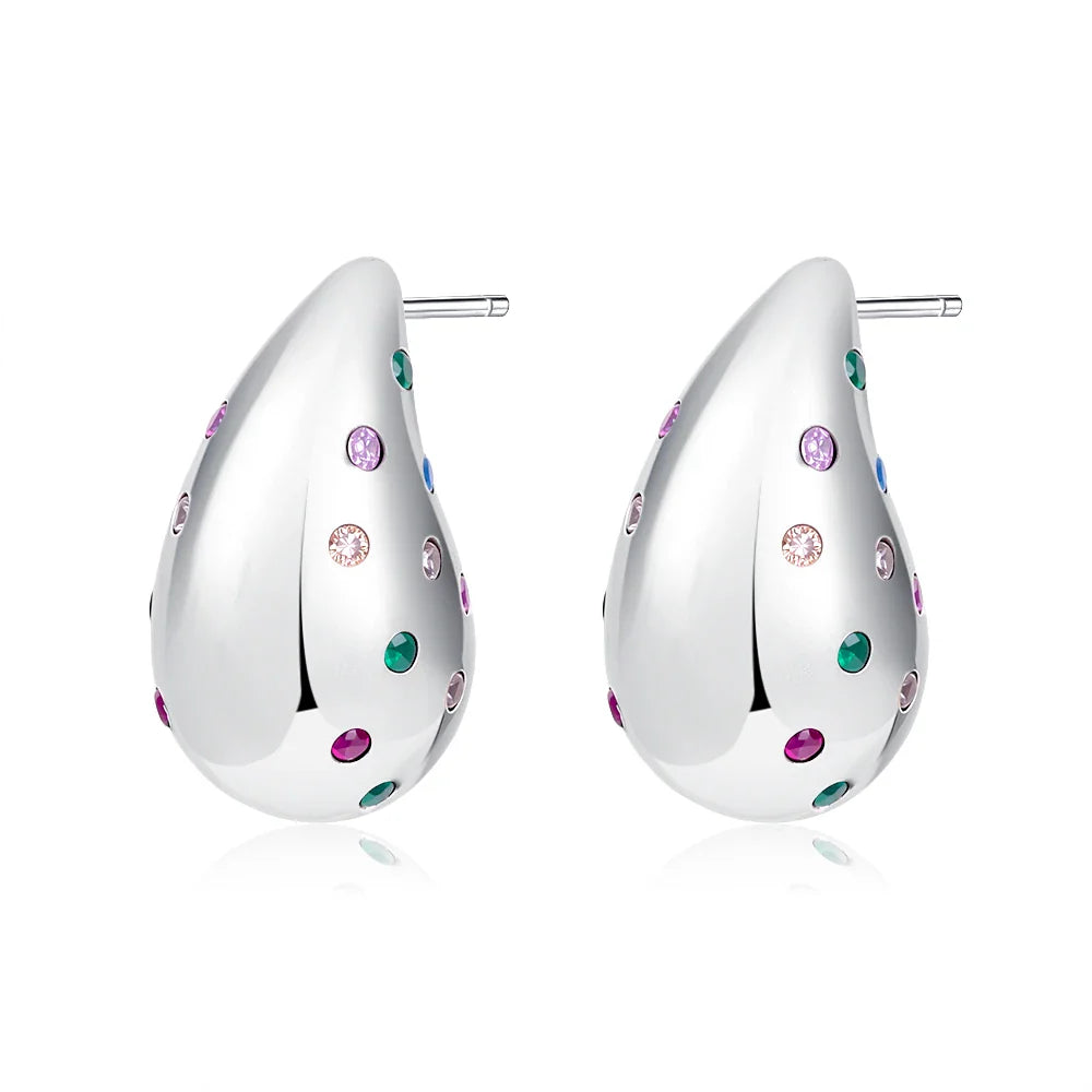 925 Sterling Silver Elephant Cherry Earrings | Sparkling Stud Earrings for Women