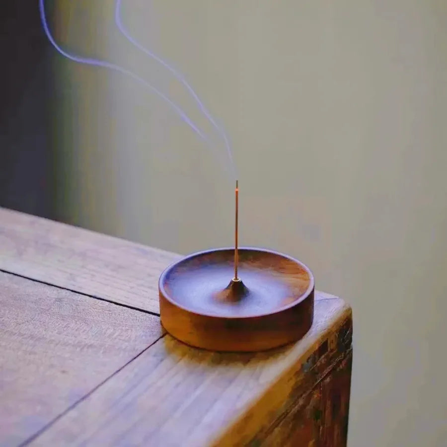 Solid Wood Incense Stick Holder | Handmade Tea Ceremony Incense Burner Tray