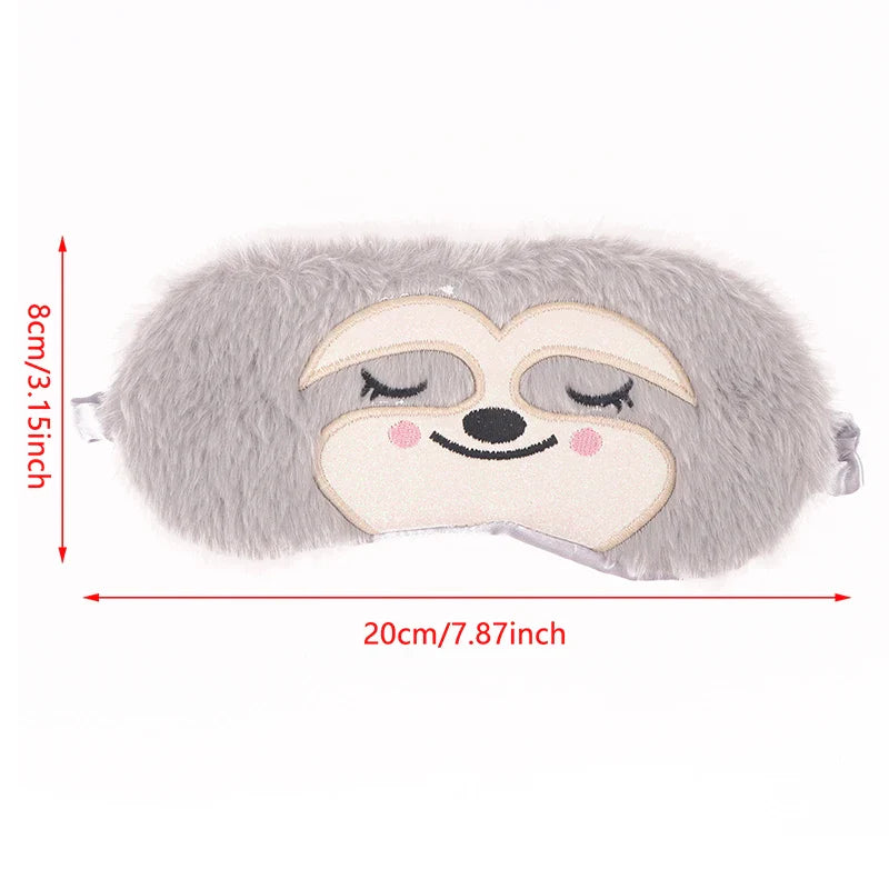 Cartoon Monkey Sleep Mask | Cute Plush Eye Mask for Kids and Adults