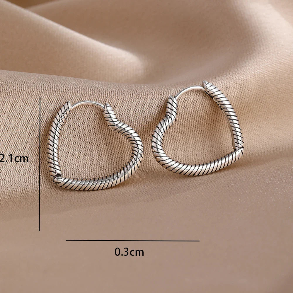 925 Silver Butterfly Heart Stud Earrings | Shining Zircon Jewelry Gift