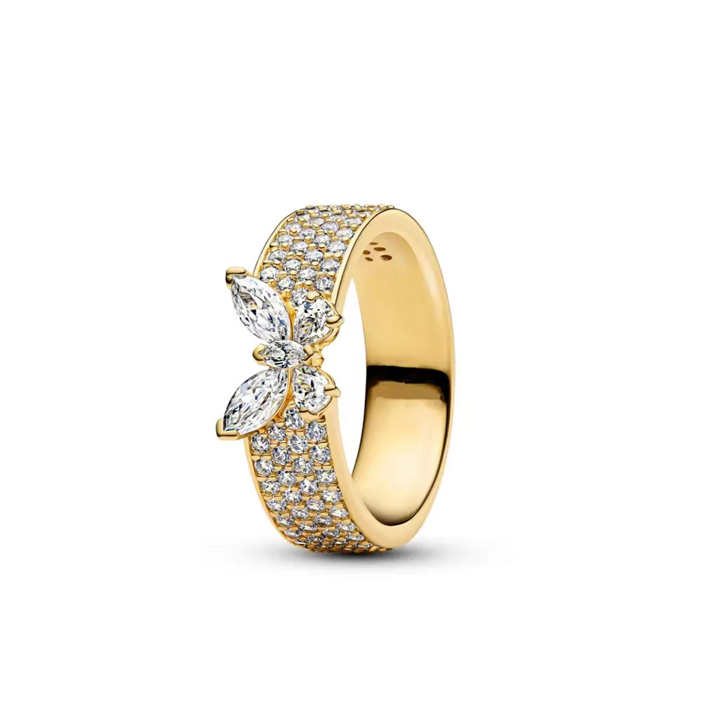 925 Sterling Silver Lotus Bow Ring | Elegant Women's Gift Ring