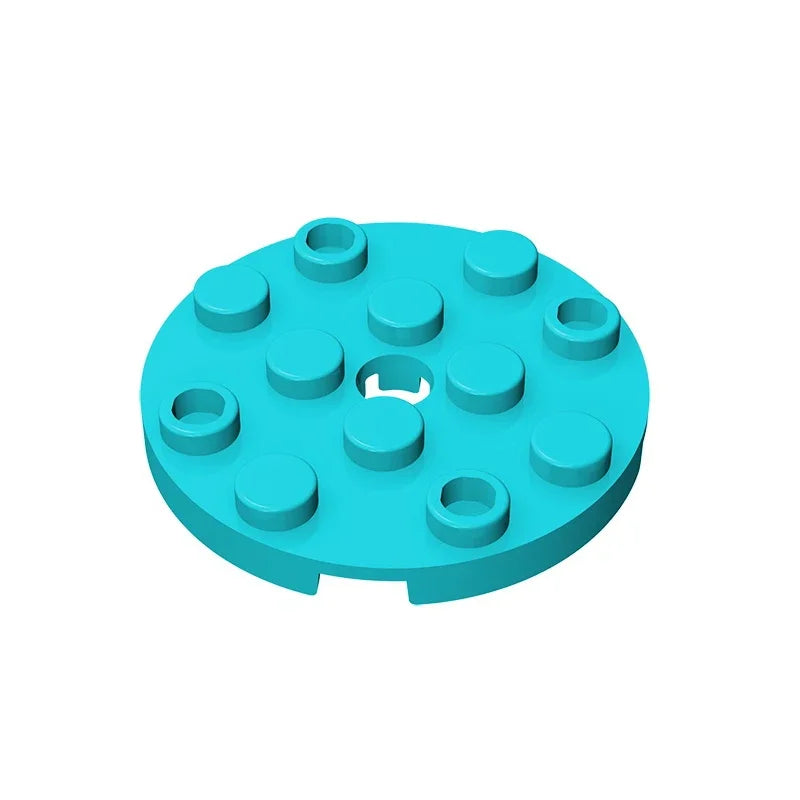 Gobricks GDS-841 Round Plate 4x4 with Hole | Compatible Building Block for DIY Creations