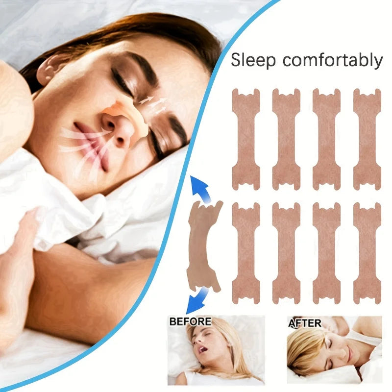 Anti-Snoring Nasal Strips 100 Pack | Breathable Adhesive Nose Strips for Snoring Relief