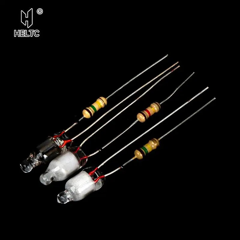 Neon Indicator Light Bulbs with Resistor | 220V Red Blue Green 4x10mm 5x13mm