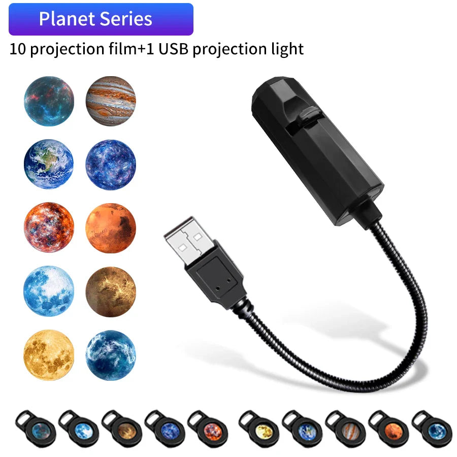 5V USB Projection Lamp Strip | Planet Halloween Christmas Theme Ceiling Decor