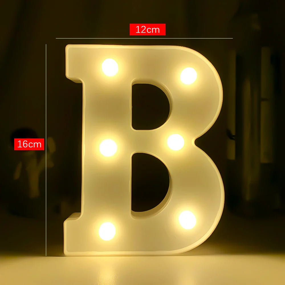 Creative Luminous Letter Night Light | Battery-Powered LED Decor for Parties