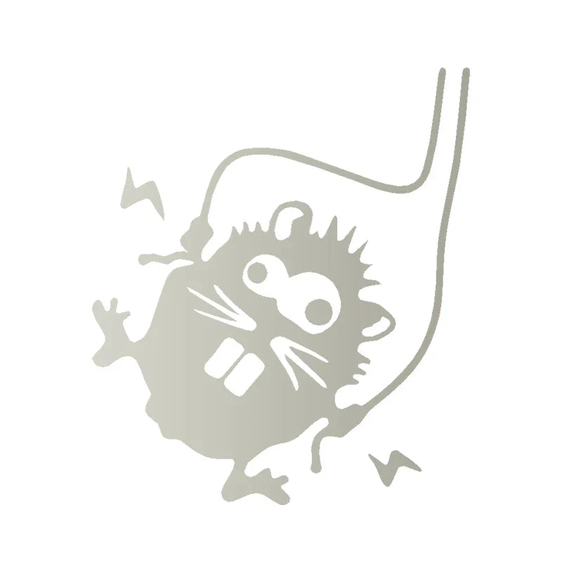 Funny Mouse Decal Sticker for Wall Switches | Warning Sign High Voltage Hamster Electrical Socket Decor
