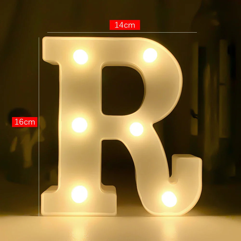 Creative Luminous Letter Night Light | Battery-Powered LED Decor for Parties