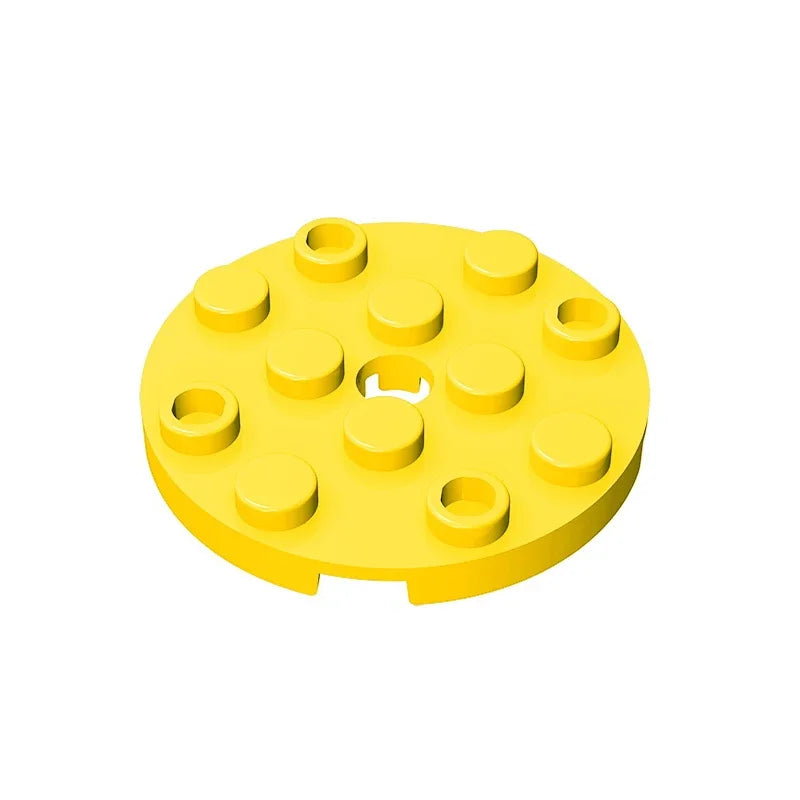 Gobricks GDS-841 Round Plate 4x4 with Hole | Compatible Building Block for DIY Creations