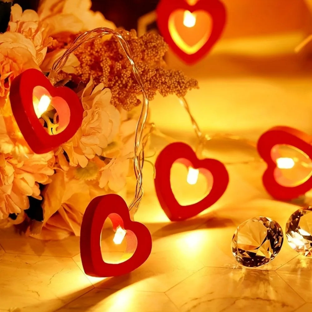 10pcs Love LED String Lights | Valentine's Day Wedding Party Decoration