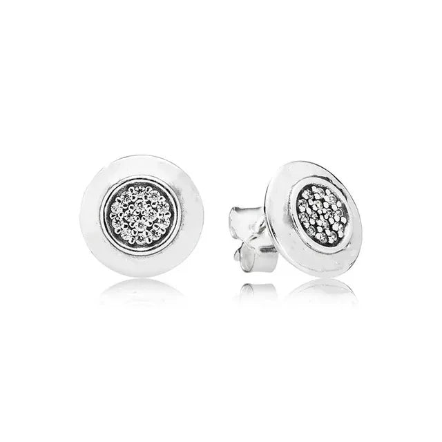 925 Silver Double Hoop Five-pointed Star Stud Earrings | Fine Jewelry Gift for Women