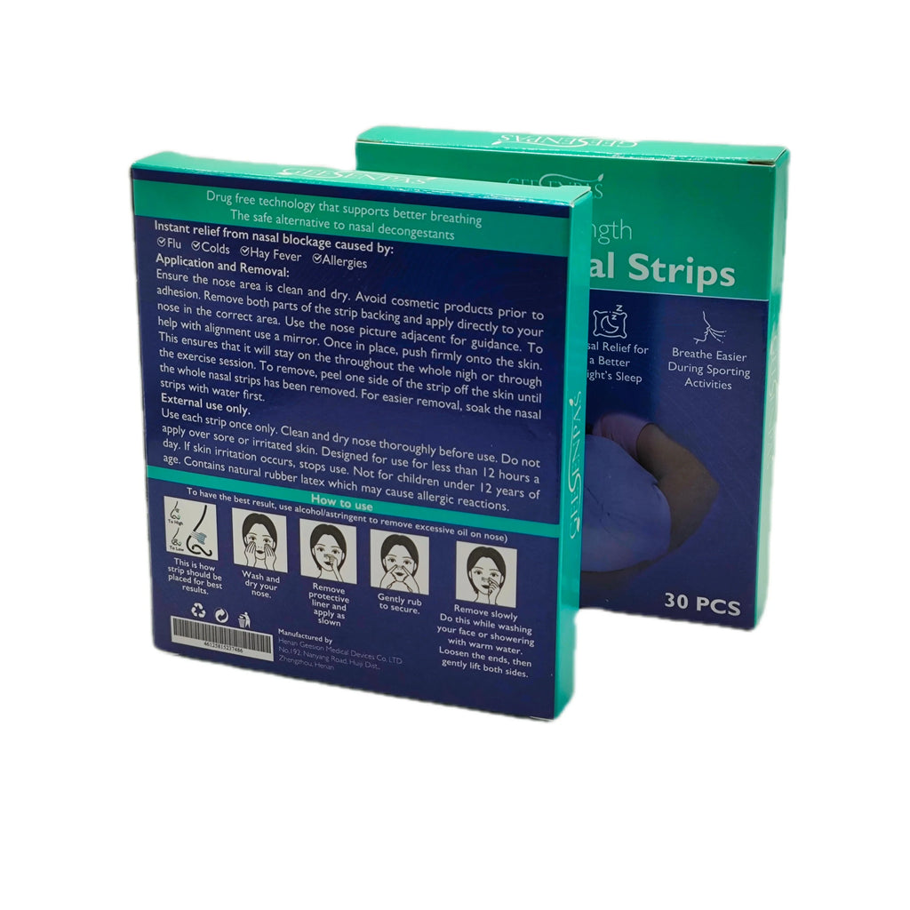 Extra Strength Clear Nasal Strips 30 Pack | Anti-Snoring Aid for Better Breathing