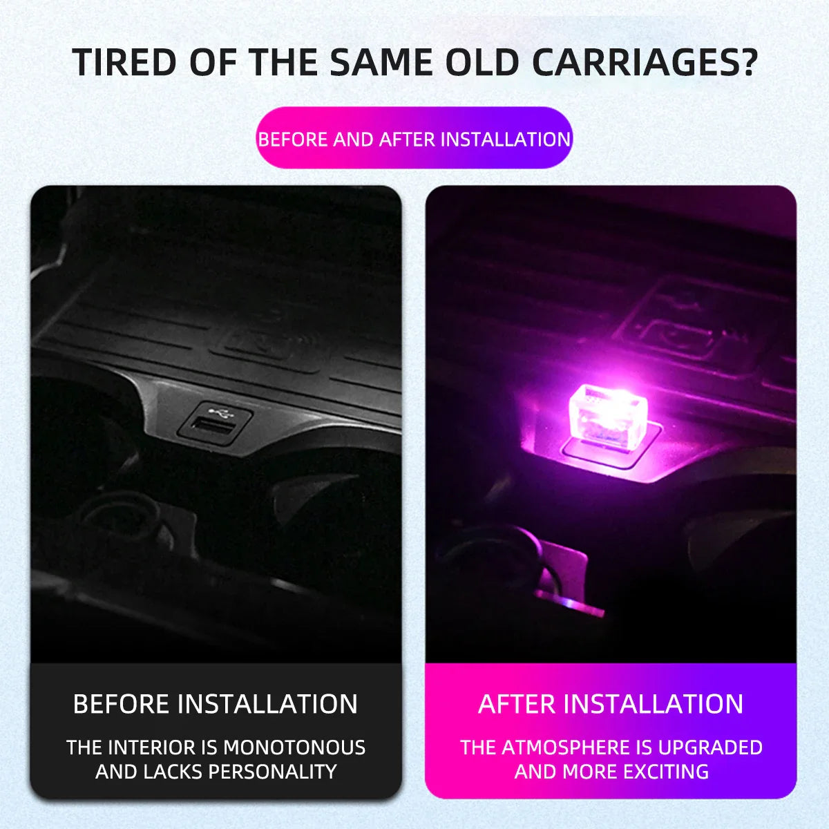 Mini USB LED Car Light | Interior Atmosphere and Emergency Lighting