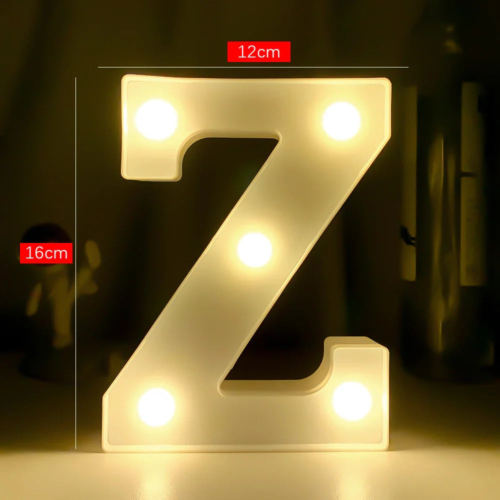 Creative Luminous Letter Night Light | Battery-Powered LED Decor for Parties