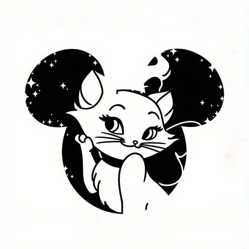Aristocats Marie Cat Vinyl Stickers | Car Window Bumper Laptop Decals