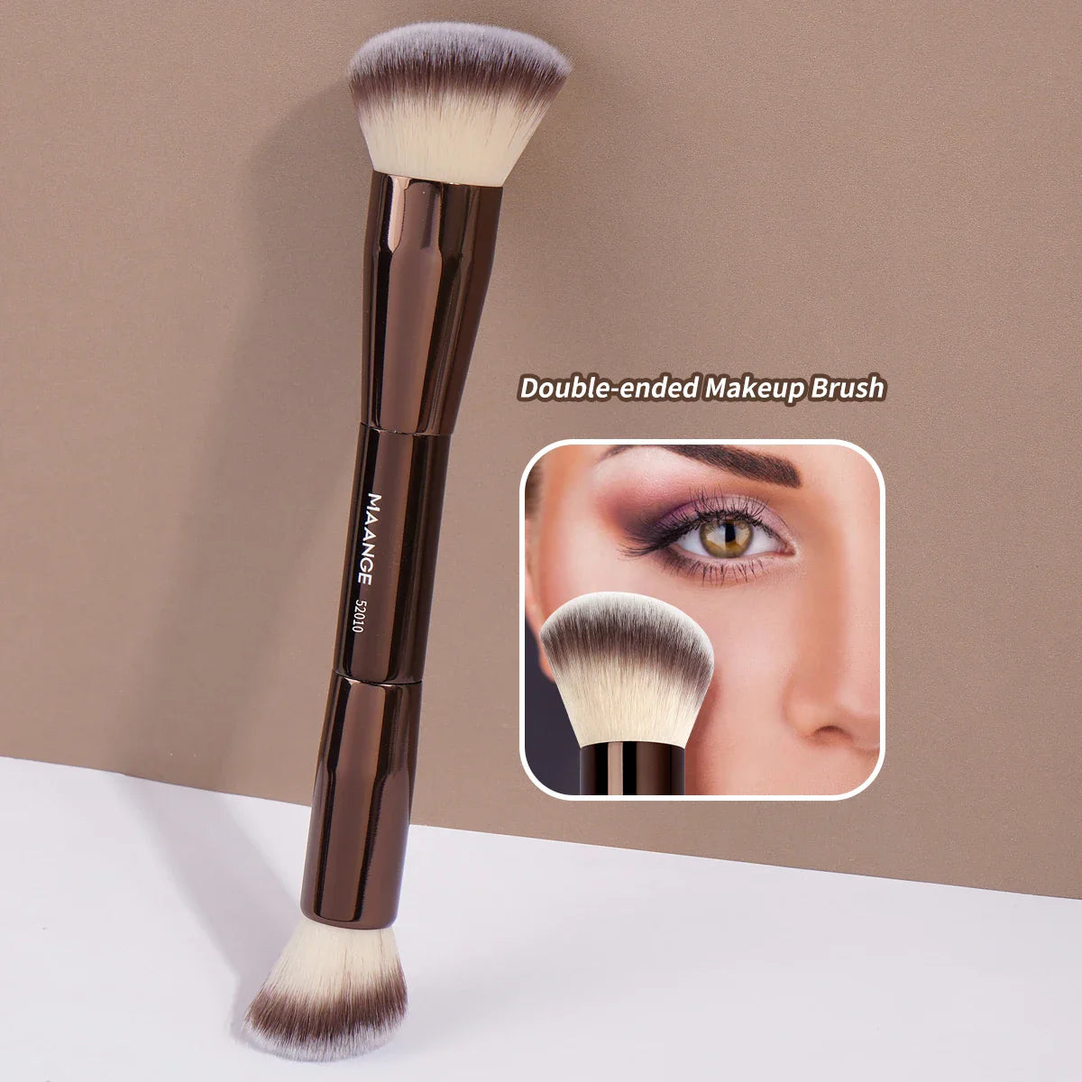 MAANGE Double Ended Foundation Brush | Contour and Blush Makeup Brush