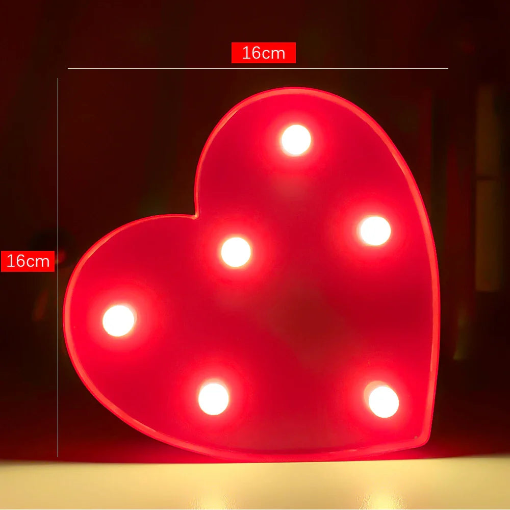 Creative Luminous Letter Night Light | Battery-Powered LED Decor for Parties