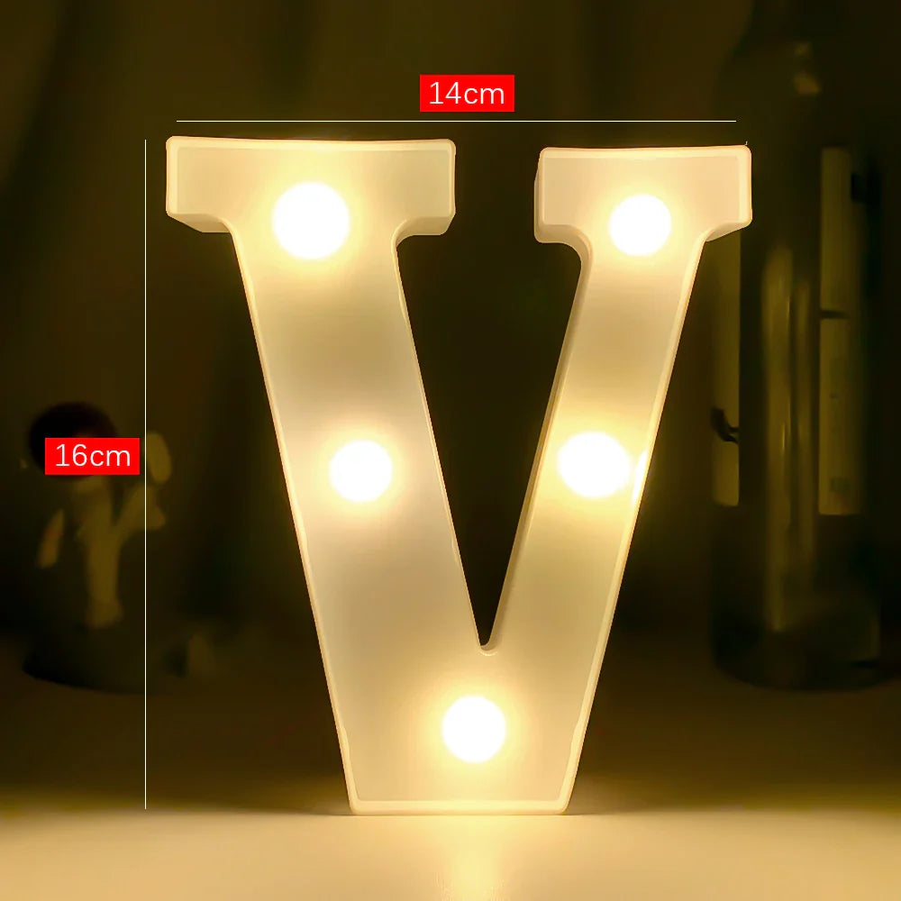 Creative Luminous Letter Night Light | Battery-Powered LED Decor for Parties