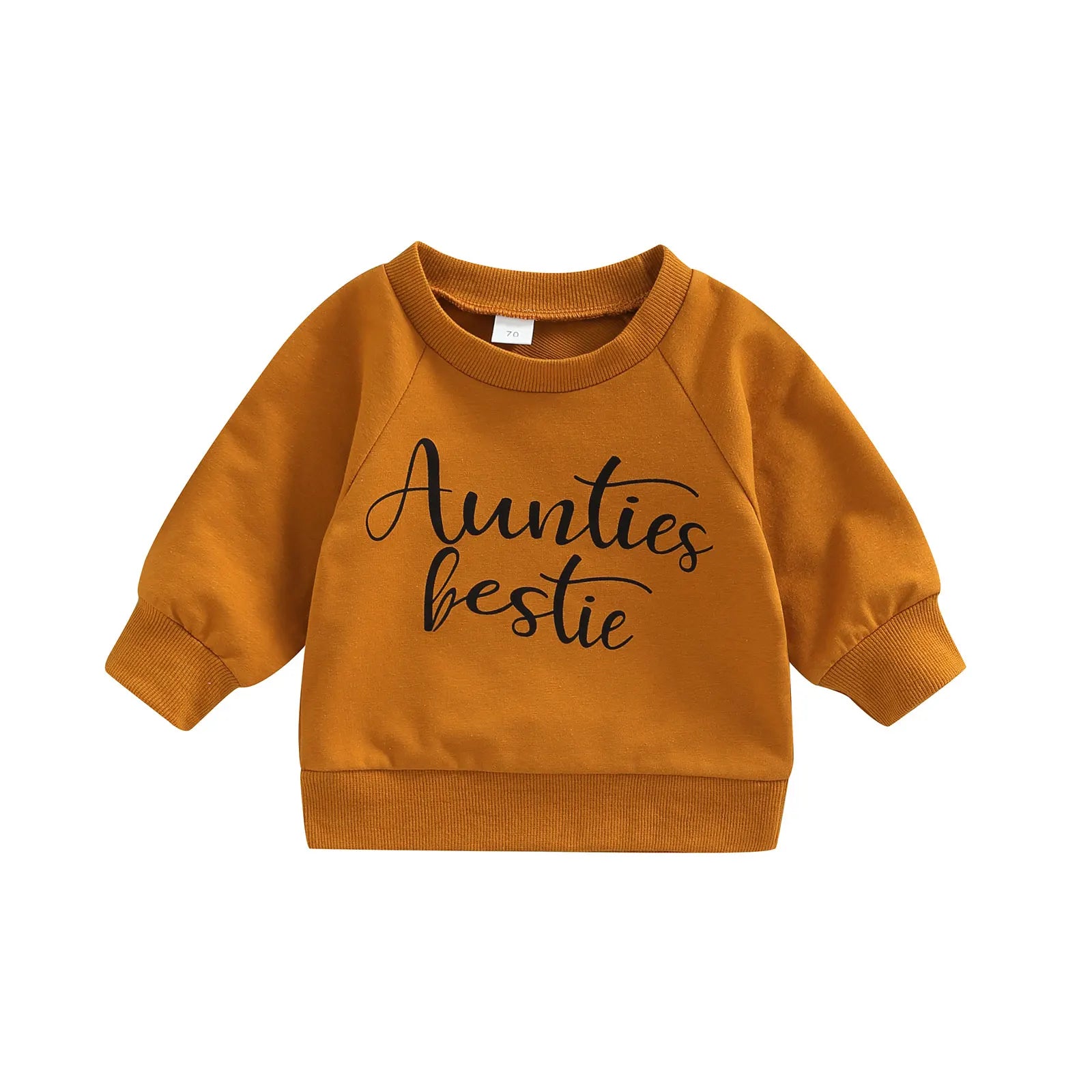 Baby Long Sleeve Letter Print Sweatshirt | Soft Cotton Blend Pullover for Girls