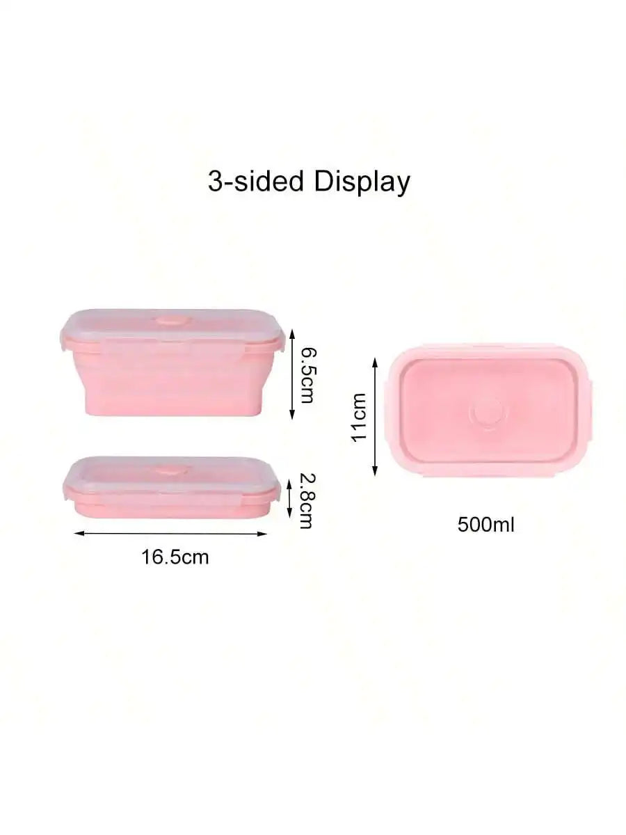 Foldable Silicone Lunch Box | Portable Thermal Food Container for Outdoor Picnic