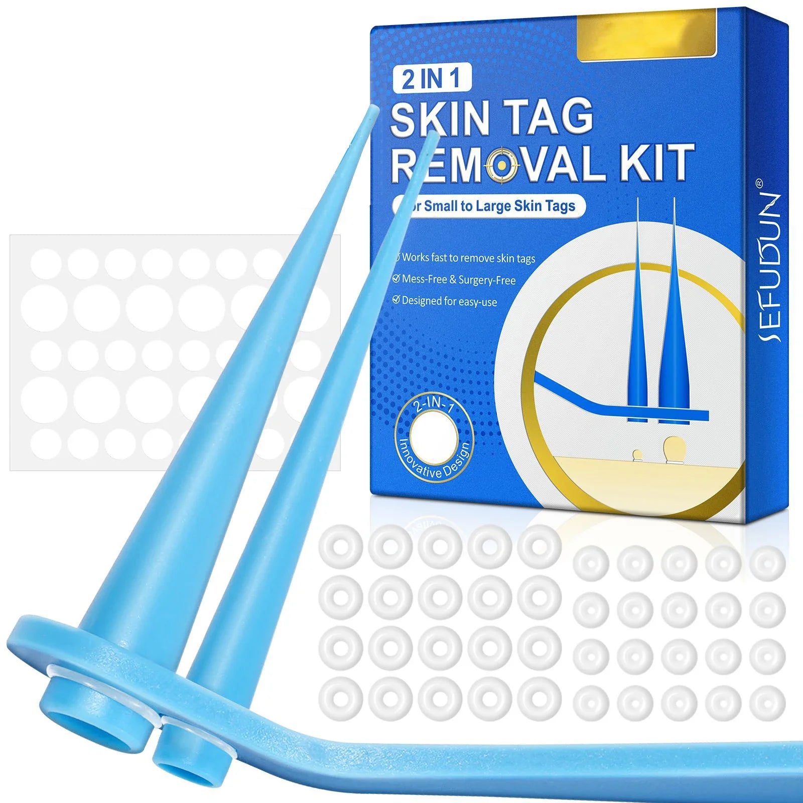 3-IN-1 Painless Skin Tag Removal Kit | Skin Label, Mole, Acne & Wart Removal Pen Set with Cleansing Swabs