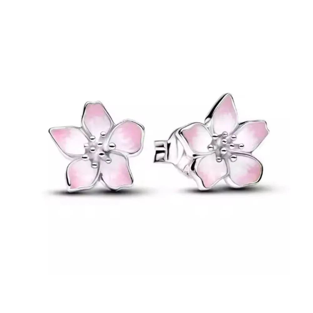 2026 New 925 Silver Elephant Cherry Blossom Butterfly Heart Earrings | Fine Jewelry for Women