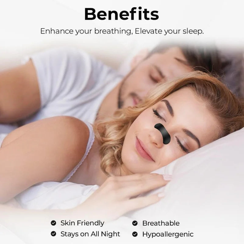 30 Pack Anti Snoring Nose Strips | Nasal Strips for Better Breathing and Restful Sleep