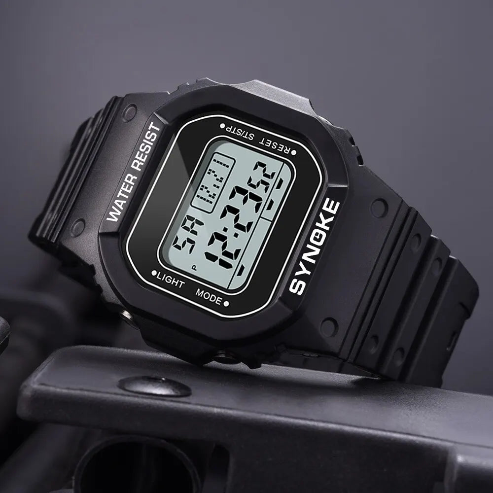 SYNOKE Outdoor Military Digital Watch for Men | Retro Sport Waterproof Timepiece with Luminous Display