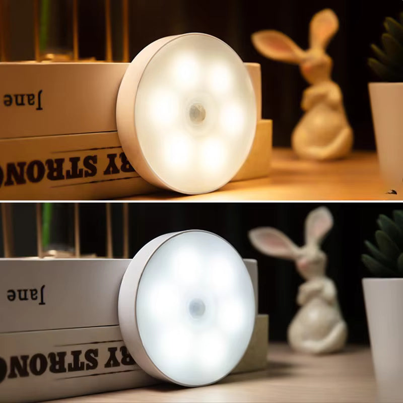 LED Smart Human Body Sensor Night Light | USB Rechargeable Emergency Lamp with Magnetic Suction