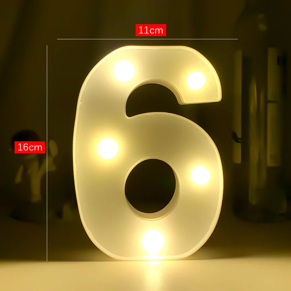 Creative Luminous Letter Night Light | Battery-Powered LED Decor for Parties