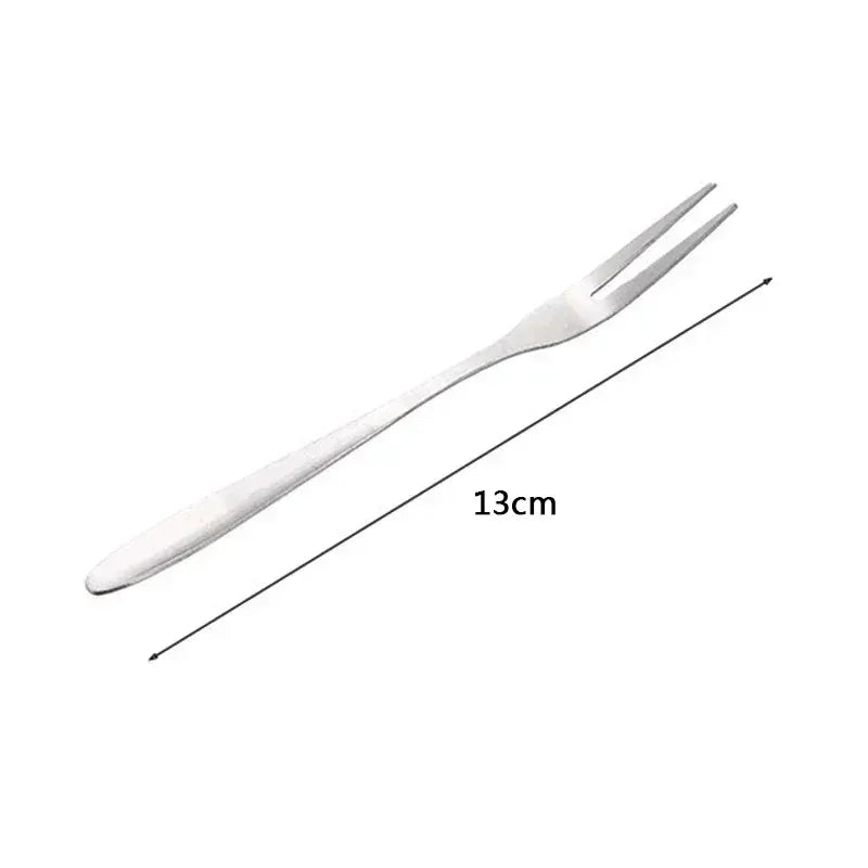 20 Piece Stainless Steel Snail Fork Set | Two Tine Fruit Dessert Fork for Parties