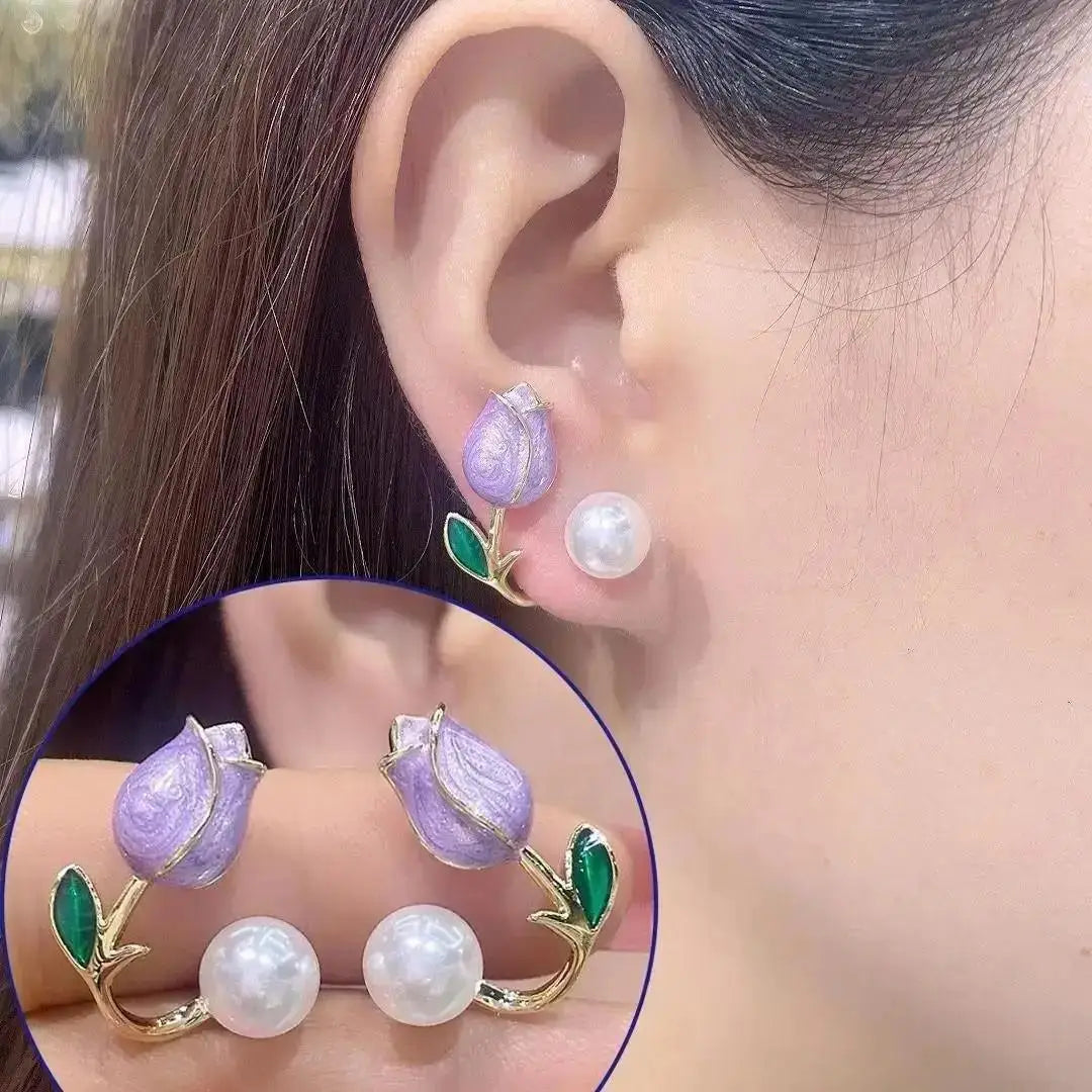 Korean Fashion Seven Star Zircon Earrings | Luxury Crystal Stars Stud Earrings