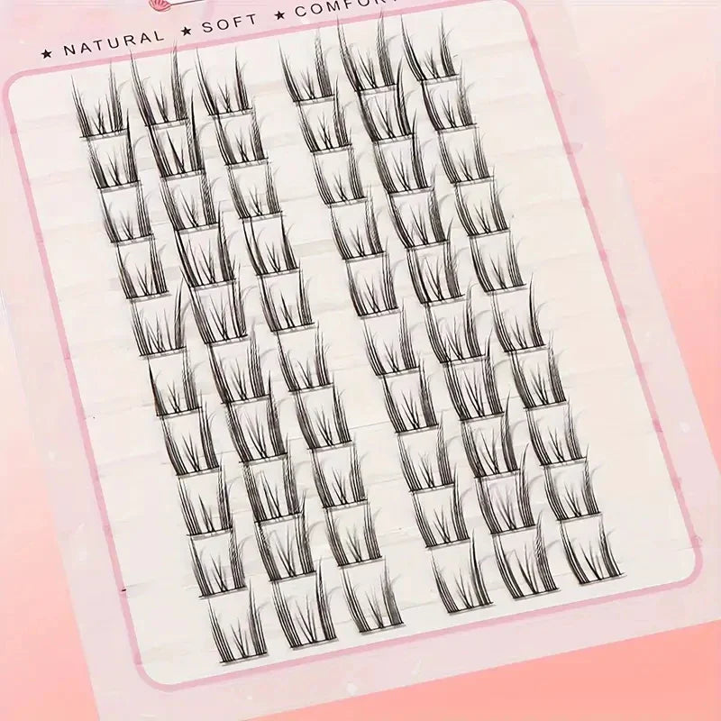 10 Rows 60 Clusters DIY Eyelash Extension Kit | Cartoon Mink Style Individual Lashes
