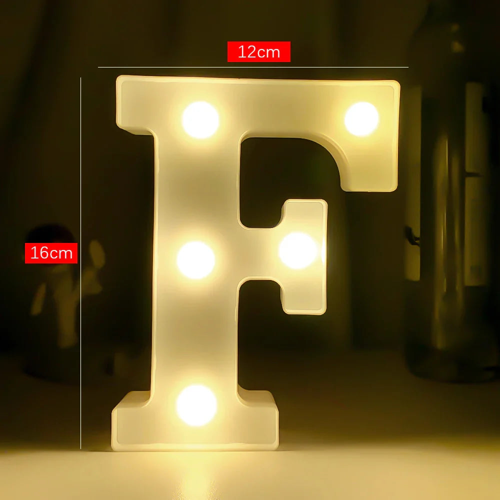 Creative Luminous Letter Night Light | Battery-Powered LED Decor for Parties