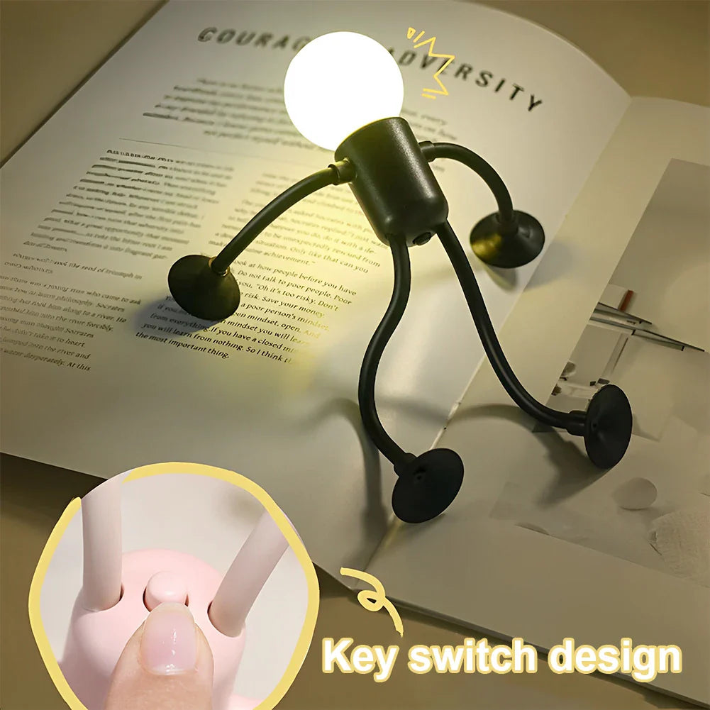 Cartoon Sportsman Night Light | Bendable Suction Cup Desk Lamp