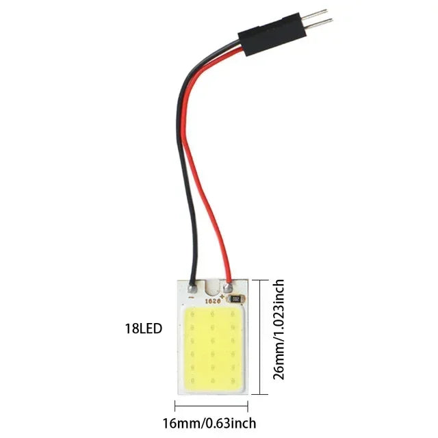 4-Pack T10 LED Car Interior Bulbs | 12V COB Dome Light