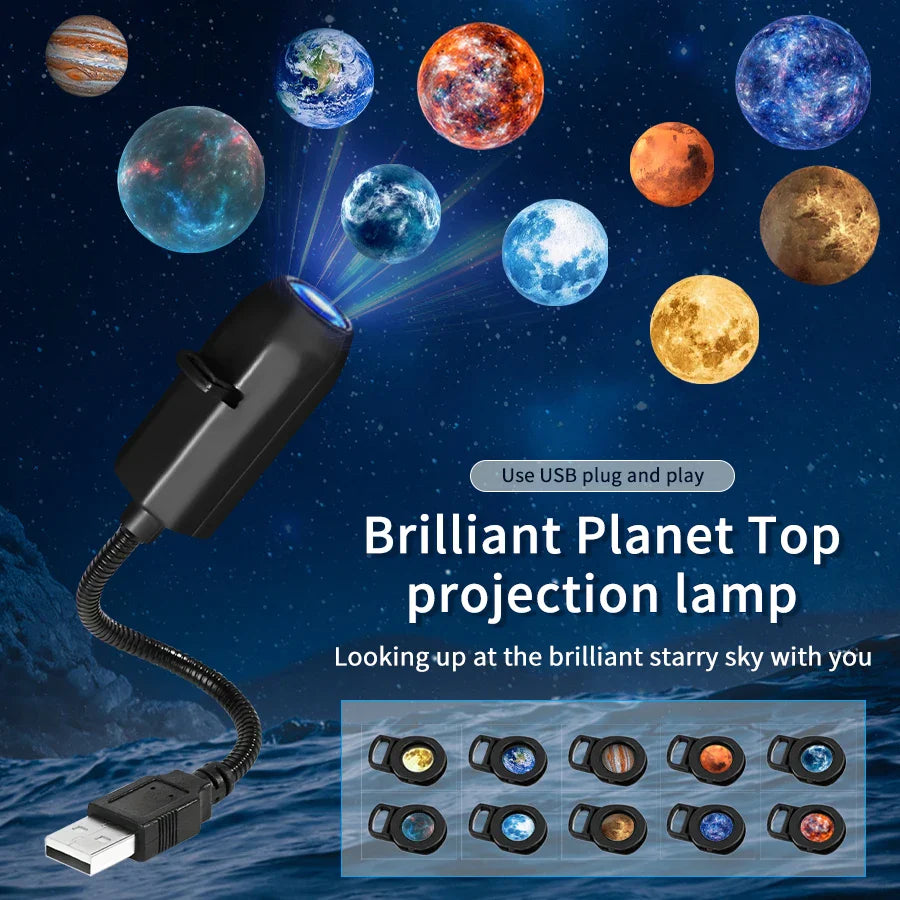 5V USB Projection Lamp Strip | Planet Halloween Christmas Theme Ceiling Decor