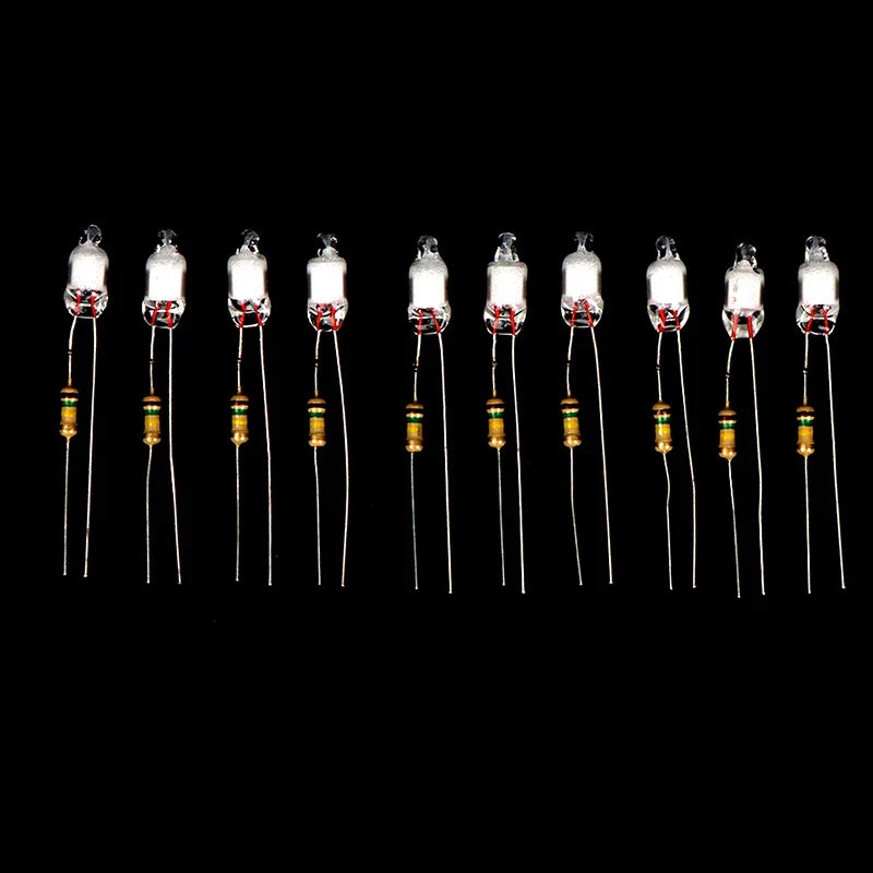 10Pcs Neon Light Bulbs 4x10mm 5x13mm 220V | Main Power Indicator with Built-in Resistor